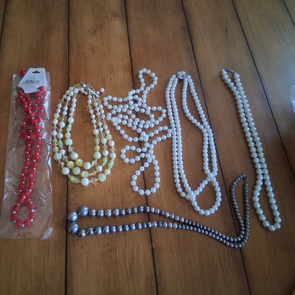 Lot of 6 Beaded Necklaces